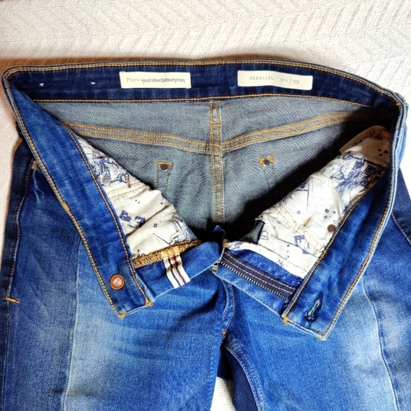 Pilcro & The Letterpress Anthropologie Womens Parallel Raw Hem Straight Jeans 29 - Picture 11 of 15